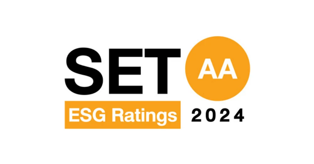 SET ESG Rating AA level for the year 2024